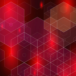 light red texture with colorful hexagons vector image