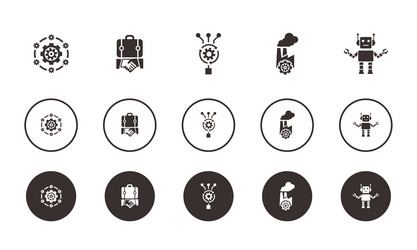system business algorithm industry robotics vector image