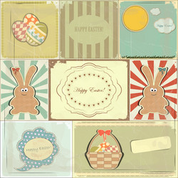 Vintage Easter Card Vector Image