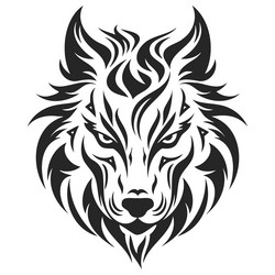 Vintage Wolf Head Logo Vector Image