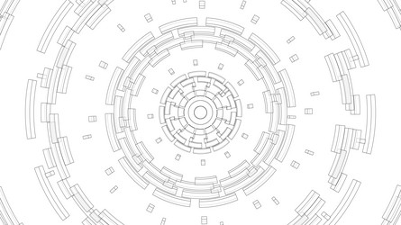 3d circular pattern style wireframe model vector image