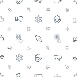 finger icons pattern seamless white background vector