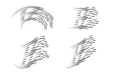 isolated speed lines the effect of movement vector image