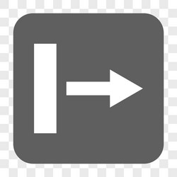 pull right rounded square button vector image