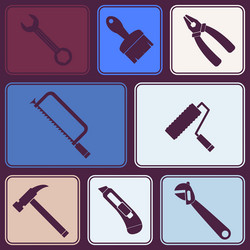 seamless abstract background with handling tools vector image