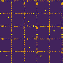 seamless christmas pattern with text in grid vector image