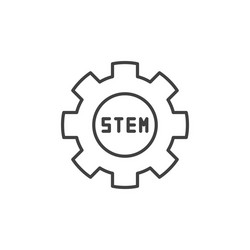 stem cog icon in thin line style vector