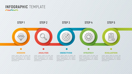 timeline chart infographic design for data vector image