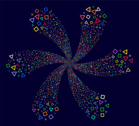 triangle and square frames spiral stream vector image