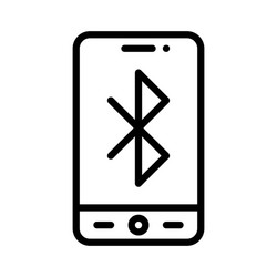 bluetooth app icon mobile application vector image