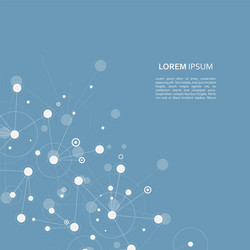 connection science molecule background vector image