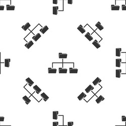 grey folder tree icon isolated seamless pattern vector image