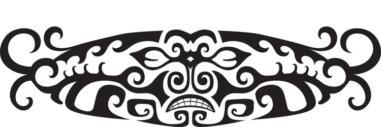 Shell with ornaments in the style of maori Vector Image