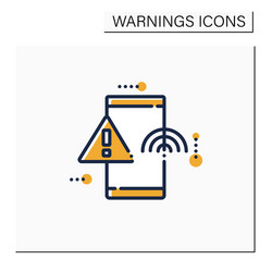 Internet notification color icon vector