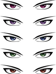 Premium Vector  Anime manga boy expressions eyes set