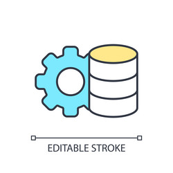 customizable thin line data democratization icon vector image