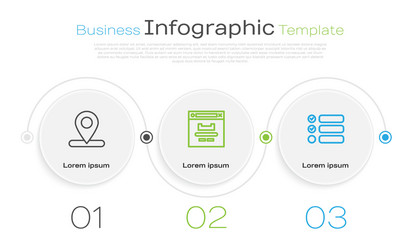 set line location browser window and task list vector image