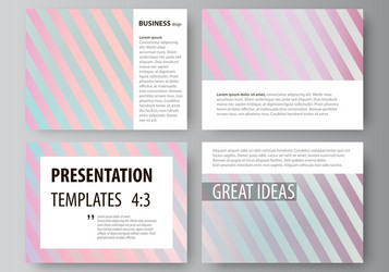 Set of business templates for presentation slides vector