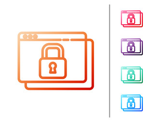 red line secure your site with https ssl icon vector image
