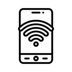 wifi connection icon mobile application vector image