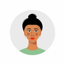 Beautiful woman avatar profile Royalty Free Vector Image
