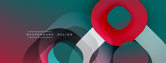 circular abstract design with overlapping vector image