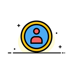 interface navigation user business flat line vector image