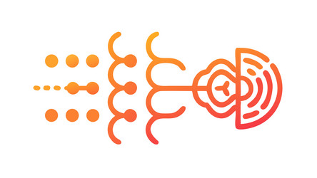 abstract brain neuron network for cognitive vector image