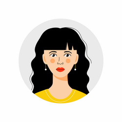 Beautiful woman avatar profile Royalty Free Vector Image