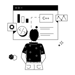learn coding vector image