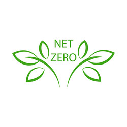 Net zero carbon neutral isolated design Royalty Free Vector