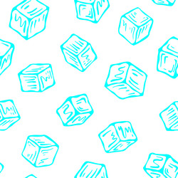 Refreshing Ice Cube Lemonade Pattern vector image