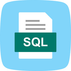 sql file document icon vector image