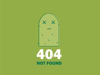 404 error page or file not found icon cute green vector