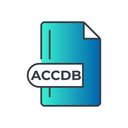 accdb file format icon extension gradient vector image