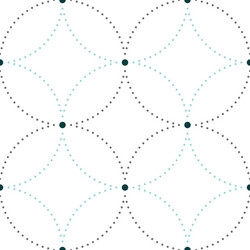 Dotted seamless pattern with circles and nodes vector