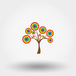 Magical rainbow tree vector