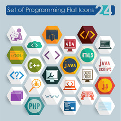 Programming Icon Set vector image