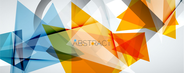 geometric abstract background color triangle vector image