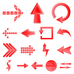 isolated object of element and arrow logo set vector image