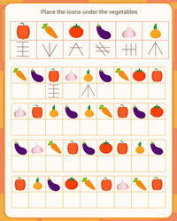 logic game for children fill in the empty cells vector image