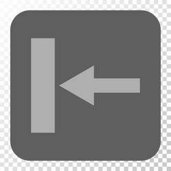 move left rounded square button vector image