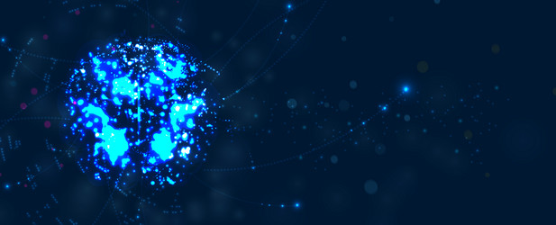 neural network and data science technology vector image
