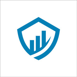 Chart shield logo design template symbol Vector Image