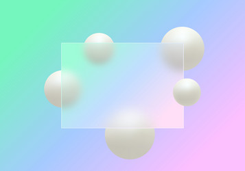 gradient background with translucent glass vector image