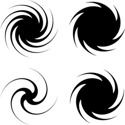 radial radiating spiral swirl twirl element shape vector image