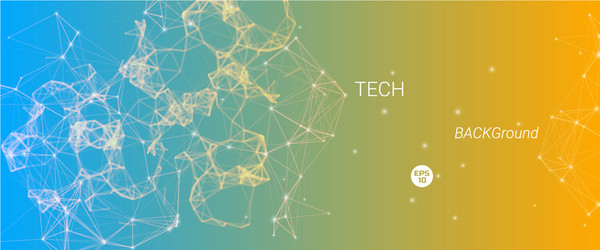 Technological Particle Network vector image