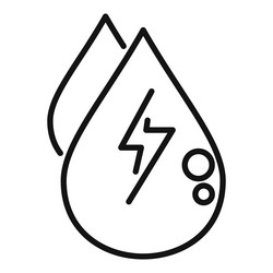 water drop energy icon outline hydro power vector