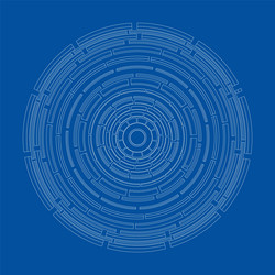 3d circular pattern style wireframe model vector image