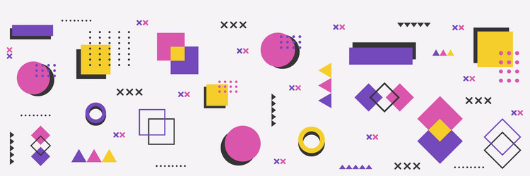 abstract background with different geometric vector image